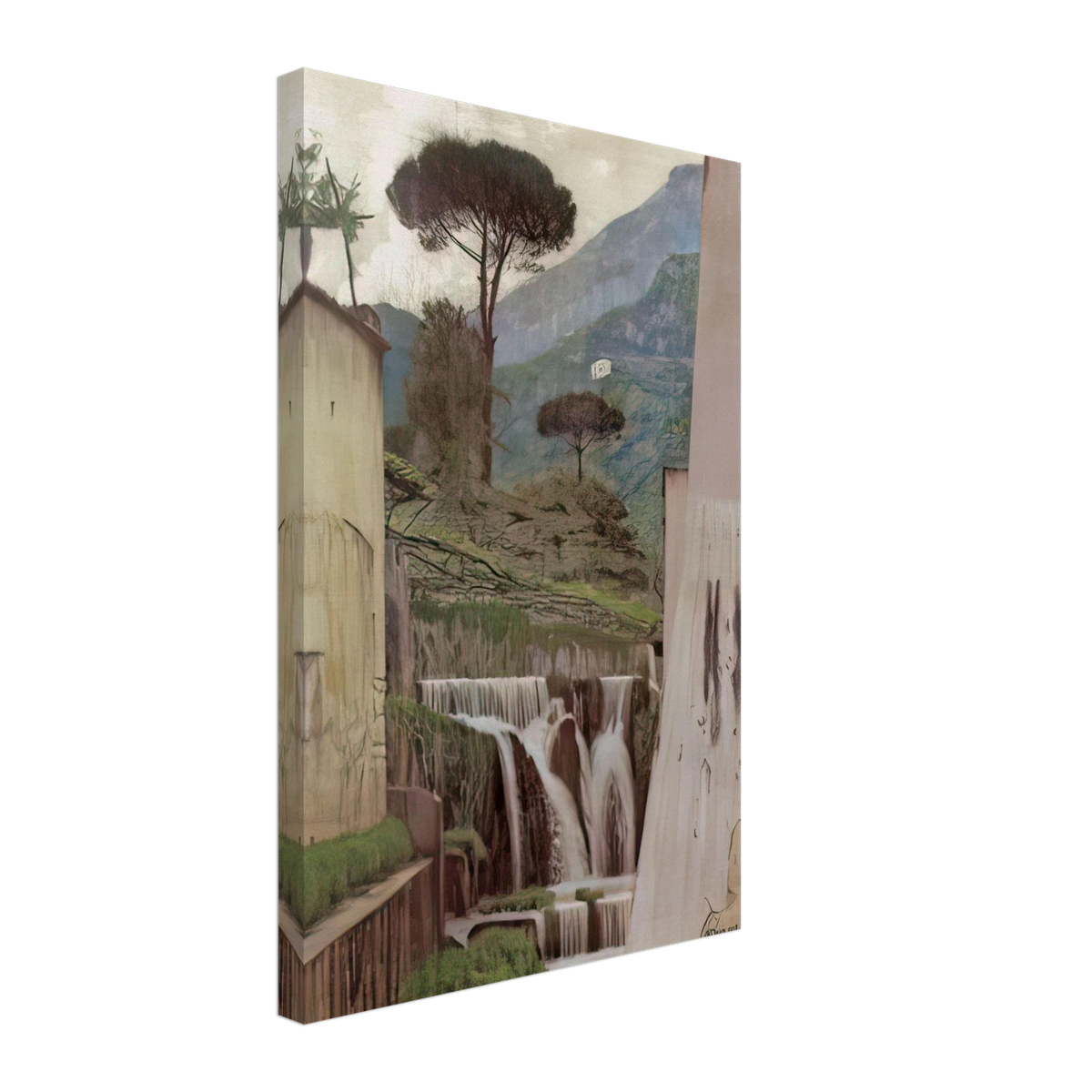 The Waterfall by Edward Okuń, canvas