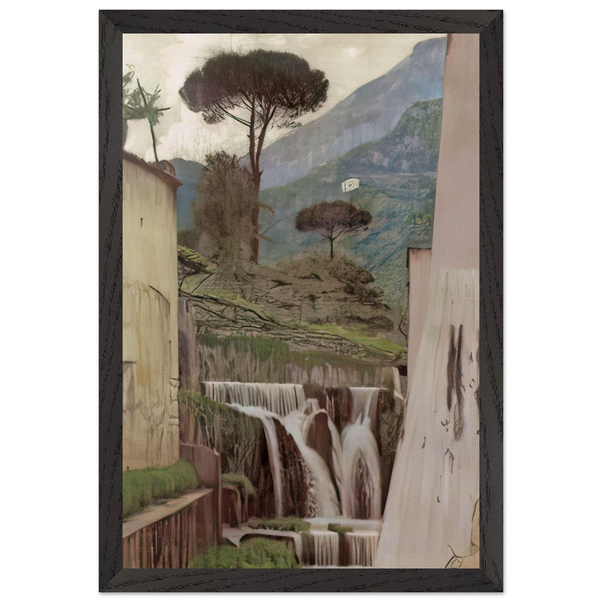 The Waterfall by Edward Okuń, framed poster, view 2