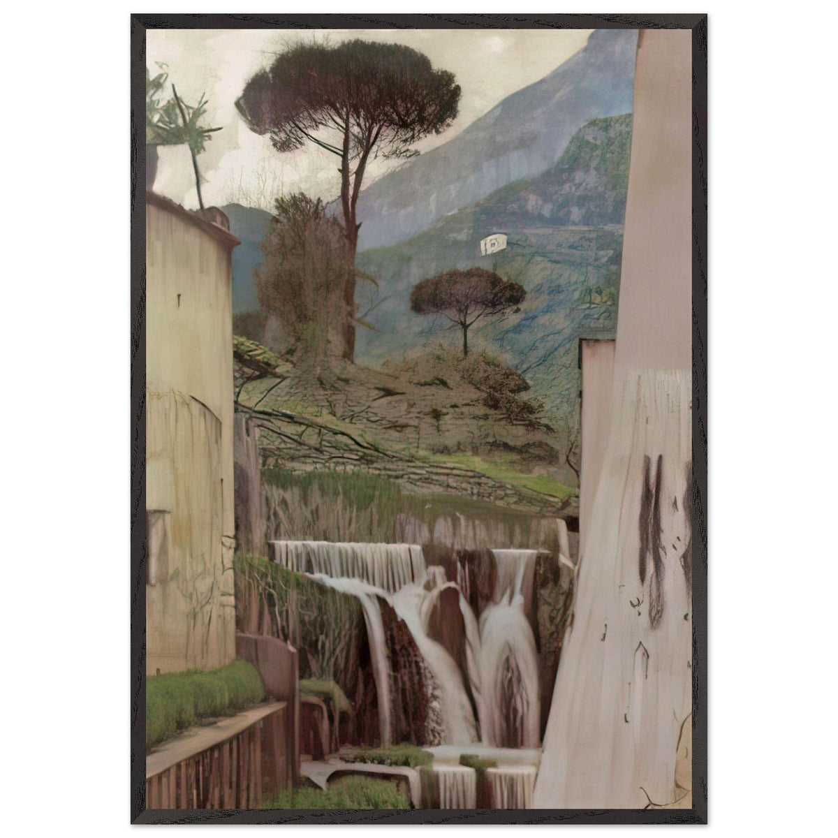 The Waterfall by Edward Okuń, framed poster, view 3
