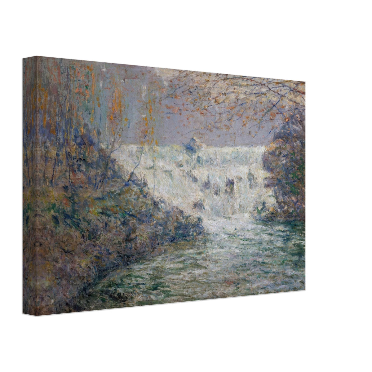 The Waterfall, Shores Mill, Tennessee by Ernest Lawson, canvas, view 2