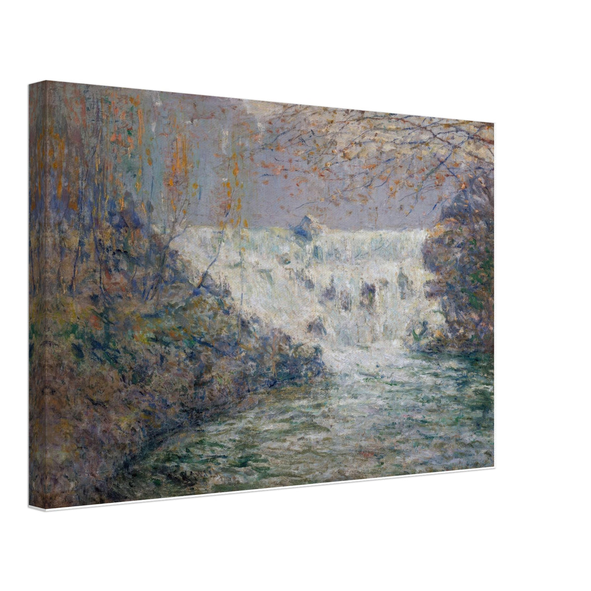 The Waterfall, Shores Mill, Tennessee by Ernest Lawson, canvas