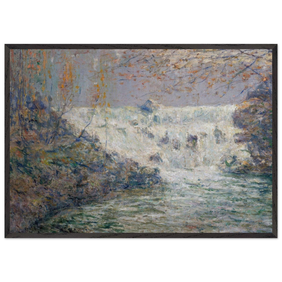 The Waterfall, Shores Mill, Tennessee by Ernest Lawson, framed poster, view 3