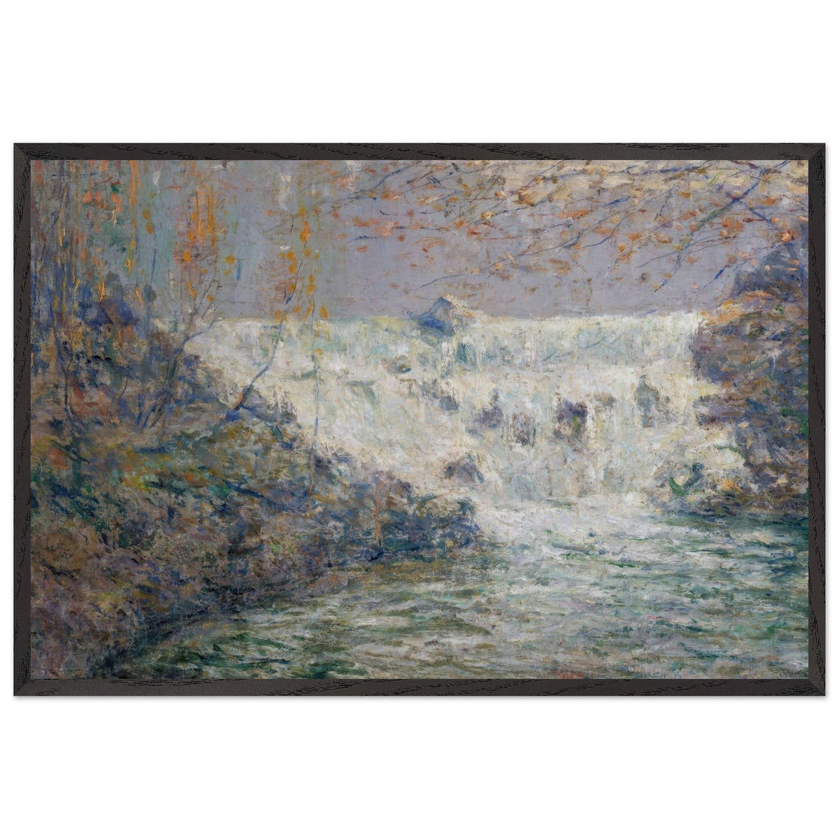 The Waterfall, Shores Mill, Tennessee by Ernest Lawson, framed poster