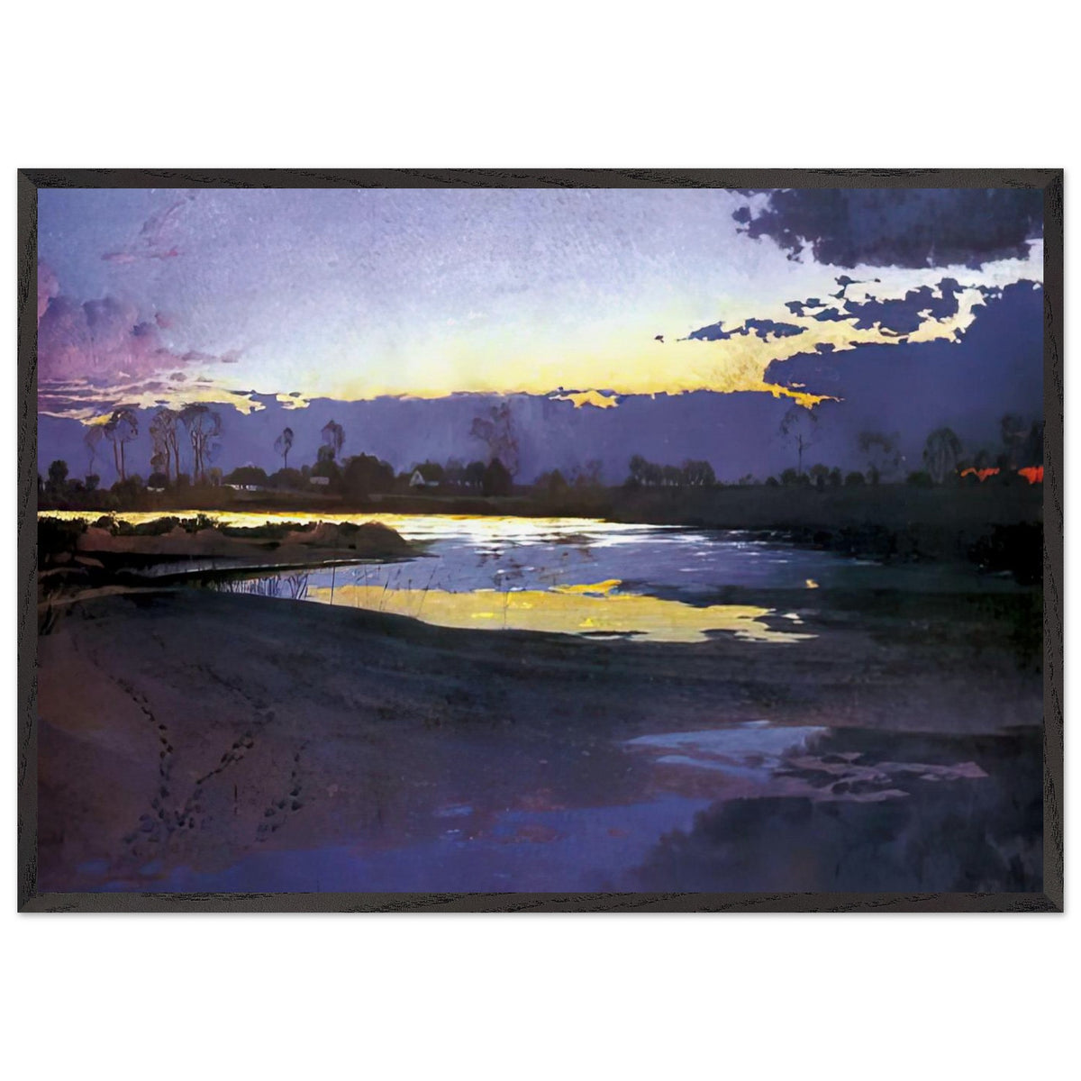 The Wisla River, near Niepolomice by Józef Mehoffer, framed poster, view 3