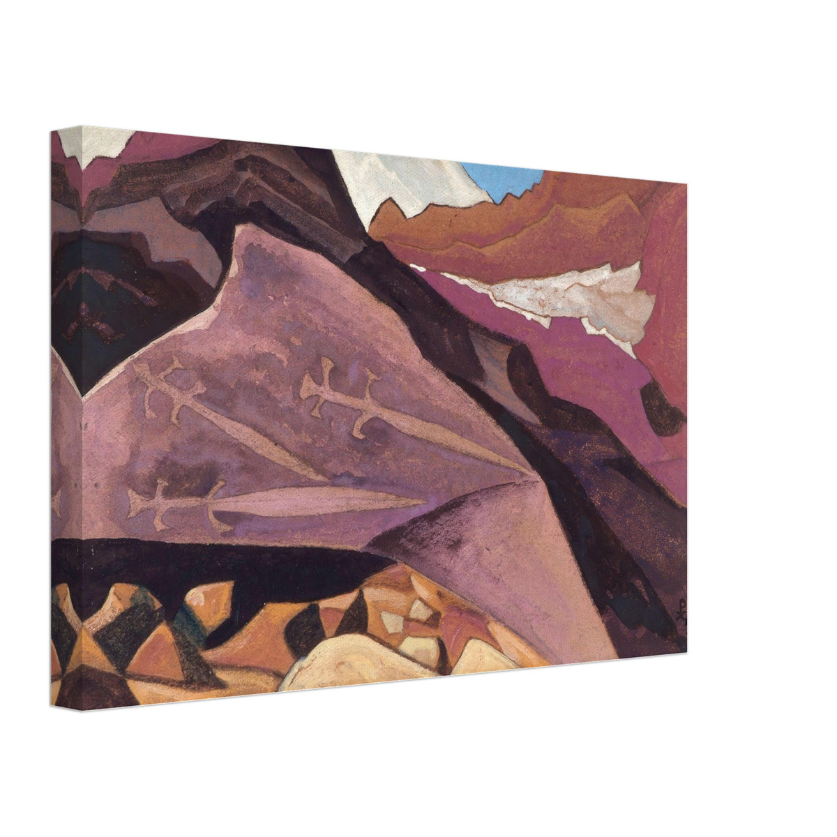 Three Swords. Paintings on the Stone by Nicholas Roerich, canvas, view 2