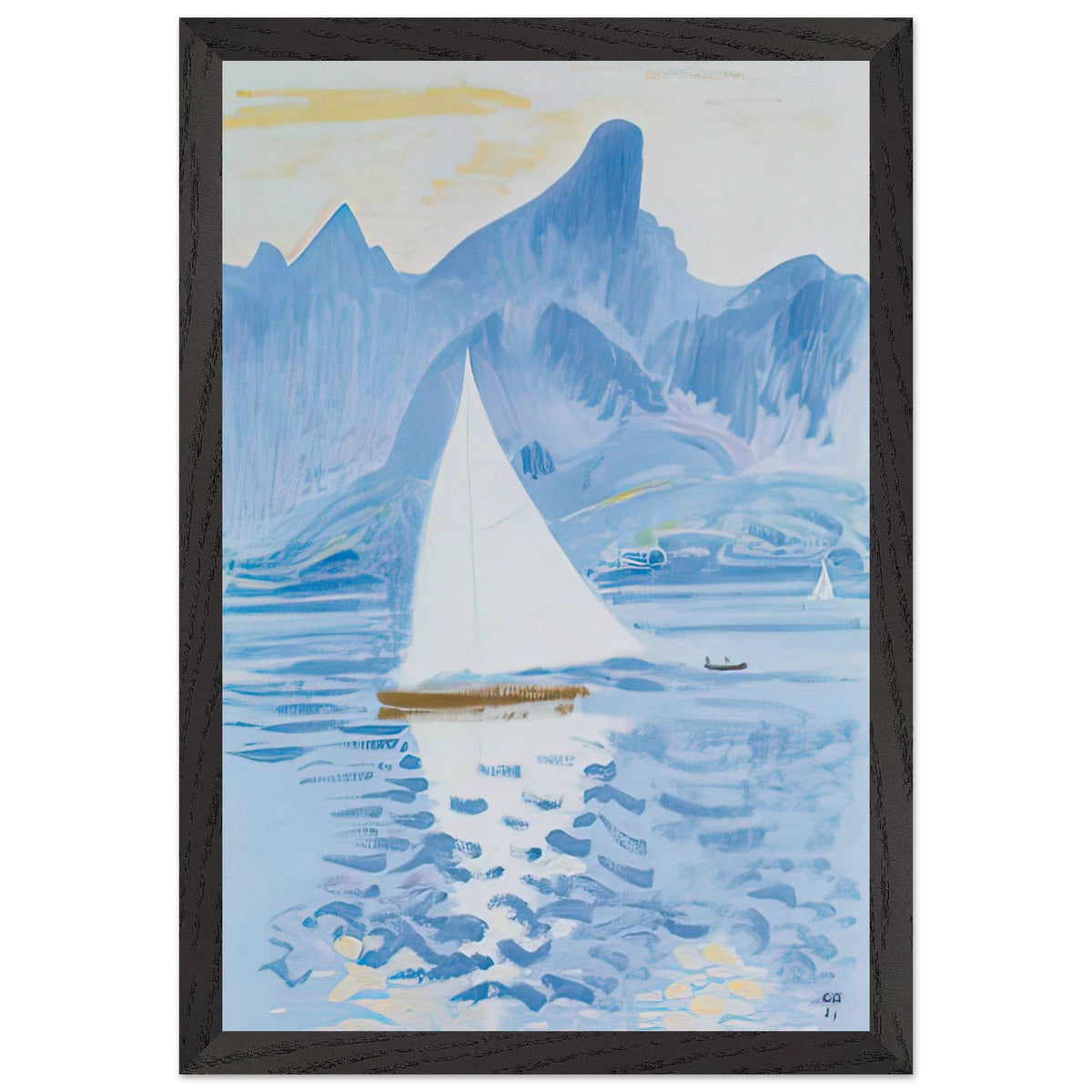 Thunersee mit Stockhornkette by Cuno Amiet, framed poster, view 2