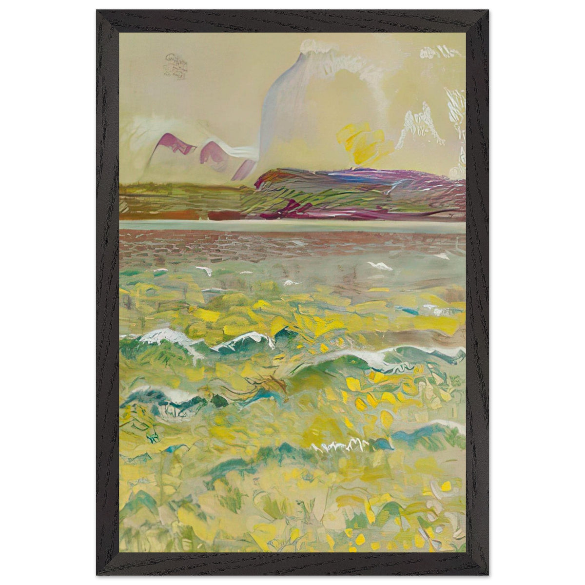 Thunersee mit Wellen by Cuno Amiet, framed poster, view 2