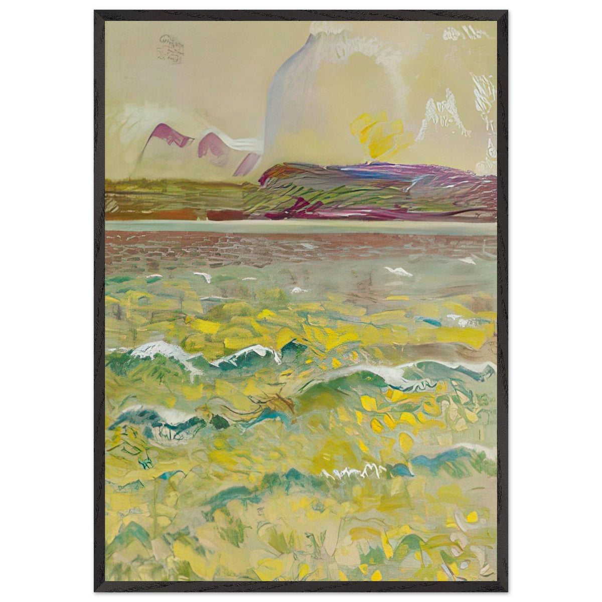 Thunersee mit Wellen by Cuno Amiet, framed poster, view 3