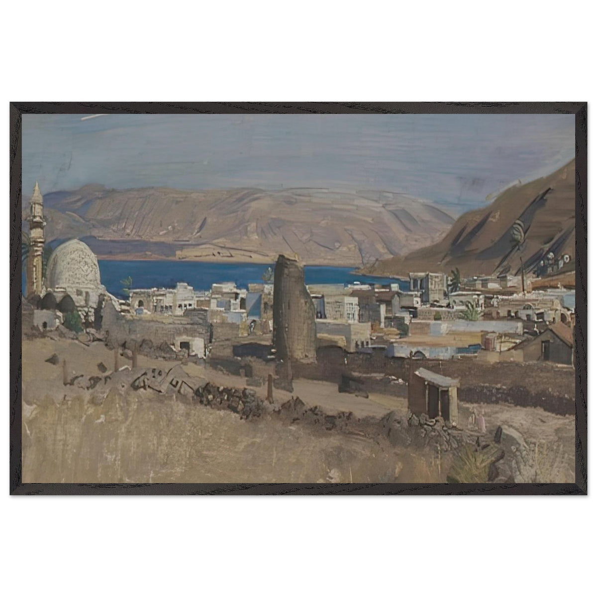 Tiberias by George Washington Lambert, framed poster