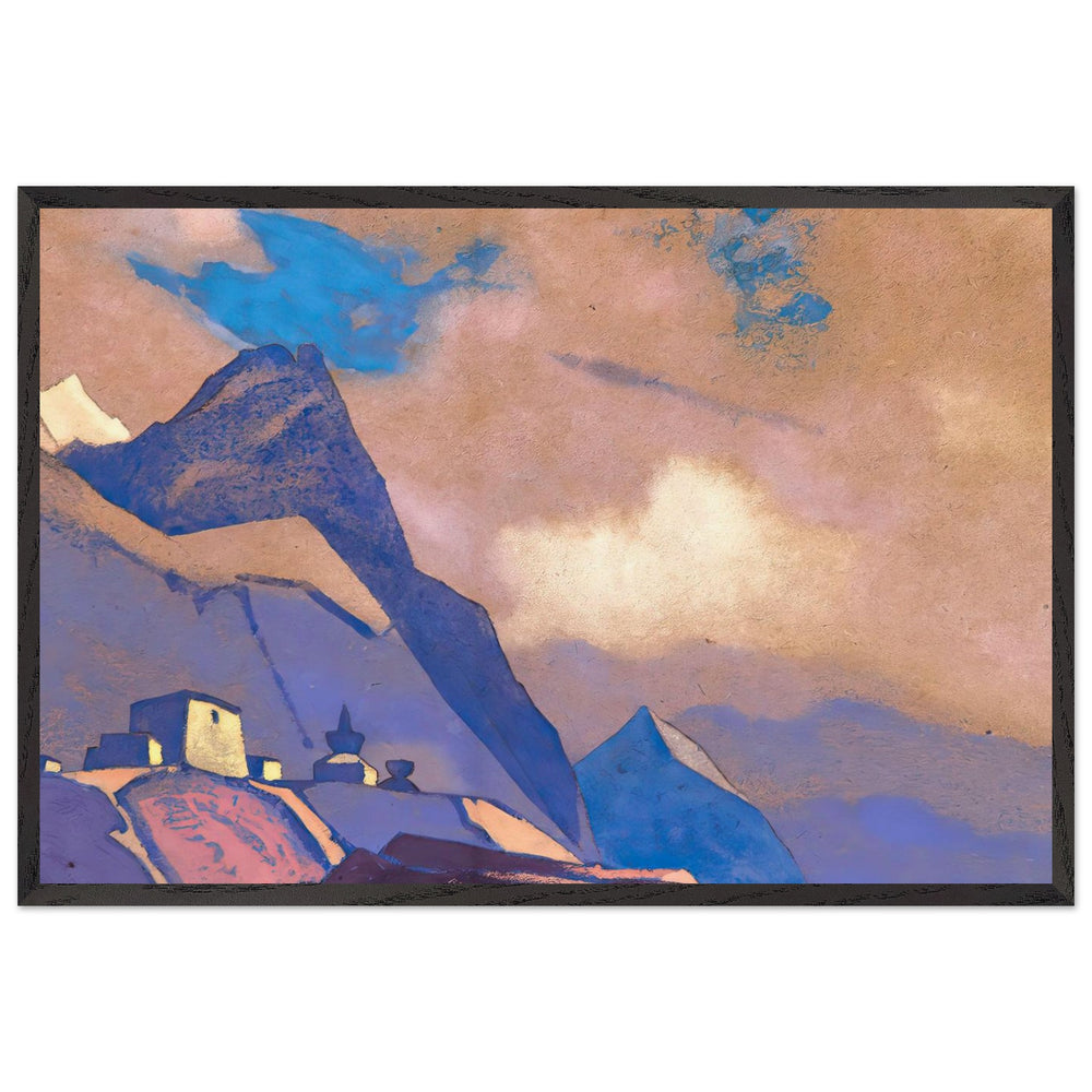 Tibet. At Brahmaputra by Nicholas Roerich, framed poster