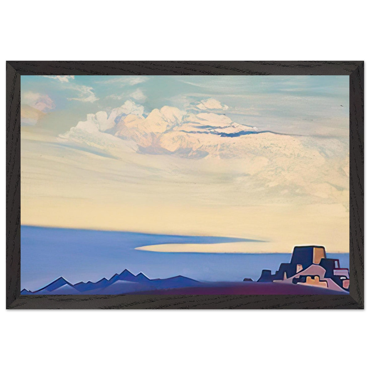 Tibet. Evening by Nicholas Roerich, framed poster, view 2