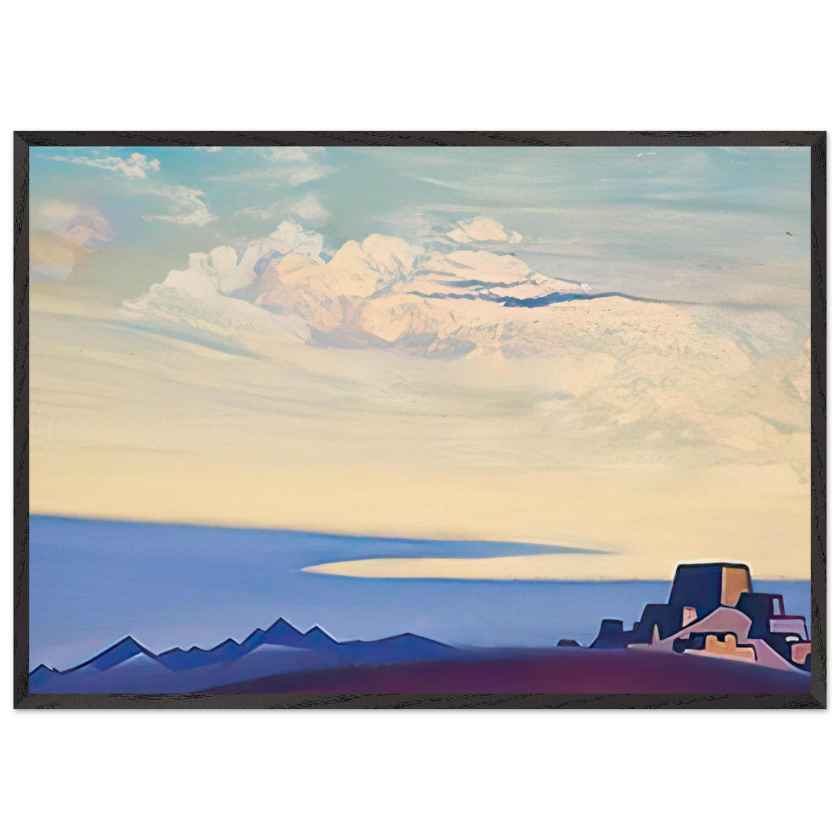 Tibet. Evening by Nicholas Roerich, framed poster, view 3