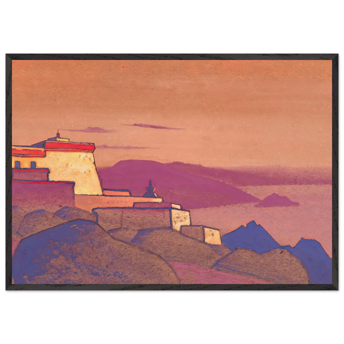 Tibet. Monastery Gelug-pa by Nicholas Roerich, framed poster, view 3