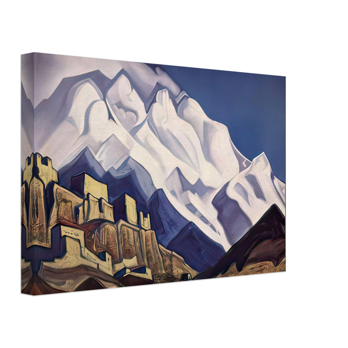 Tibet. Monastery in the Mountains (Rakaposhi) by Nicholas Roerich, canvas, view 2