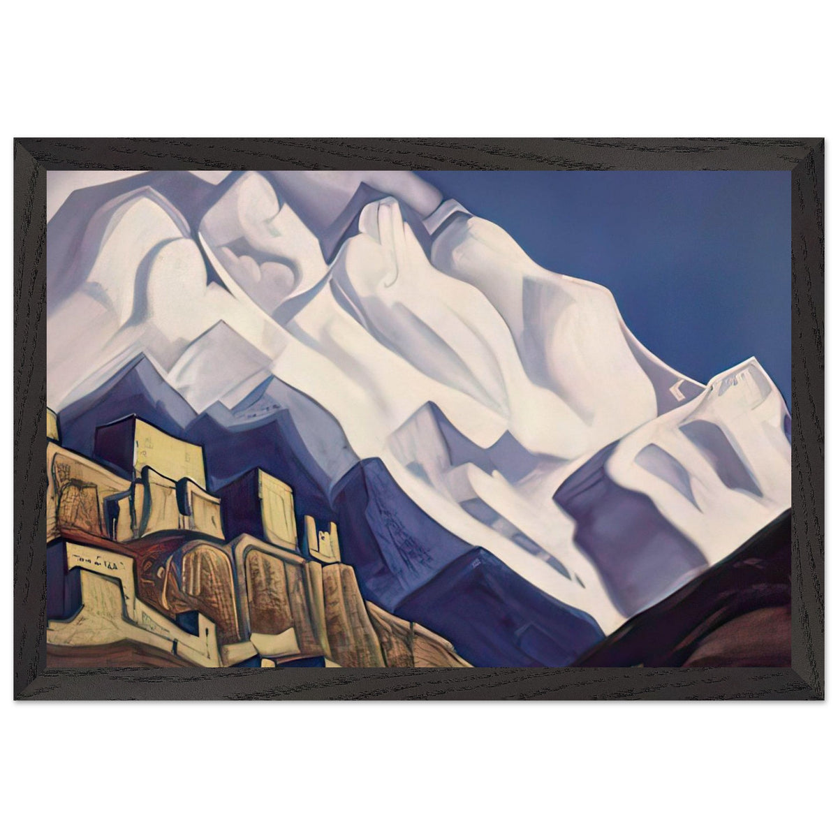 Tibet. Monastery in the Mountains (Rakaposhi) by Nicholas Roerich, framed poster, view 2