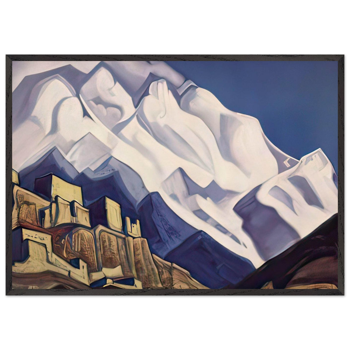Tibet. Monastery in the Mountains (Rakaposhi) by Nicholas Roerich, framed poster, view 3