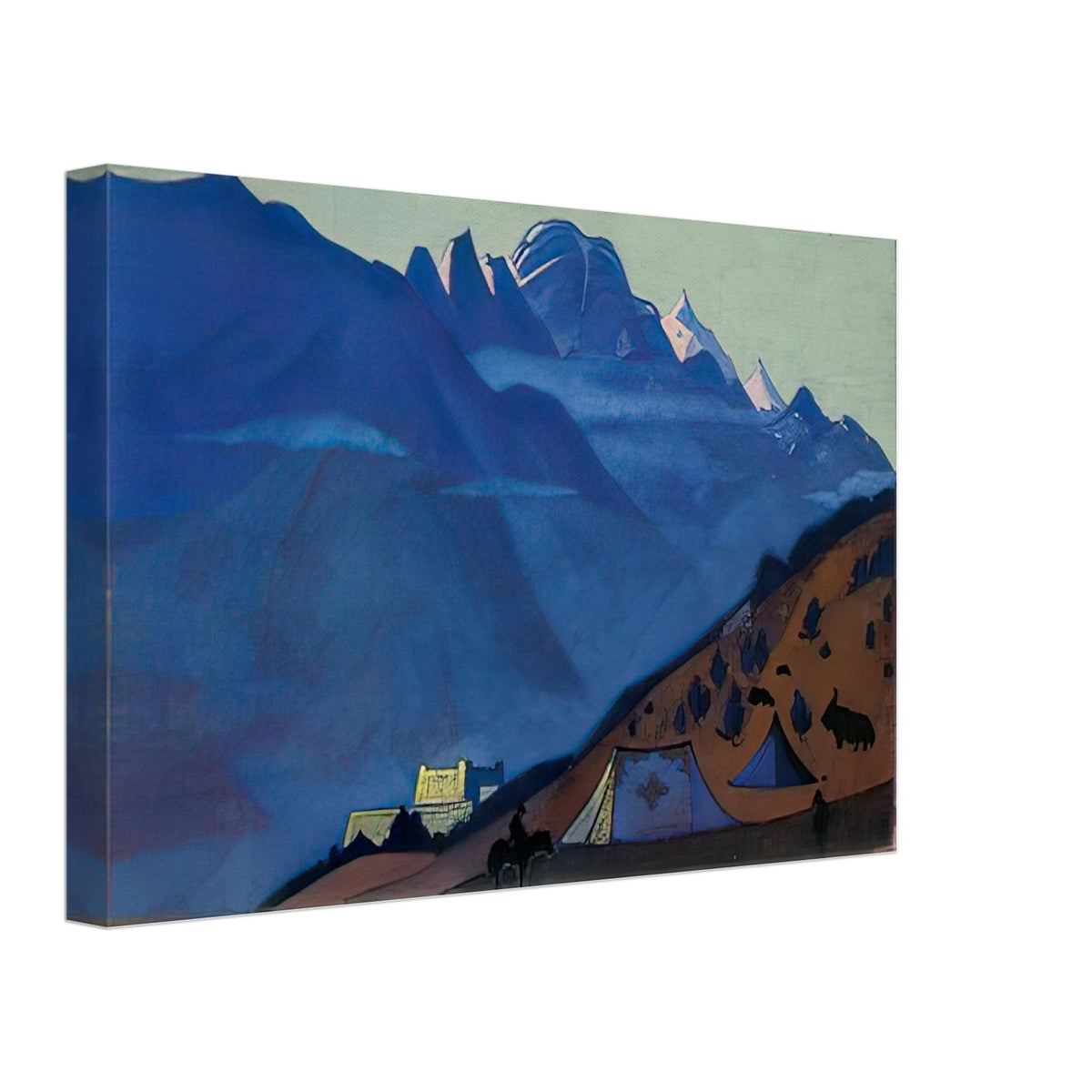 Tibetian Camp. Keilang by Nicholas Roerich, canvas, view 2