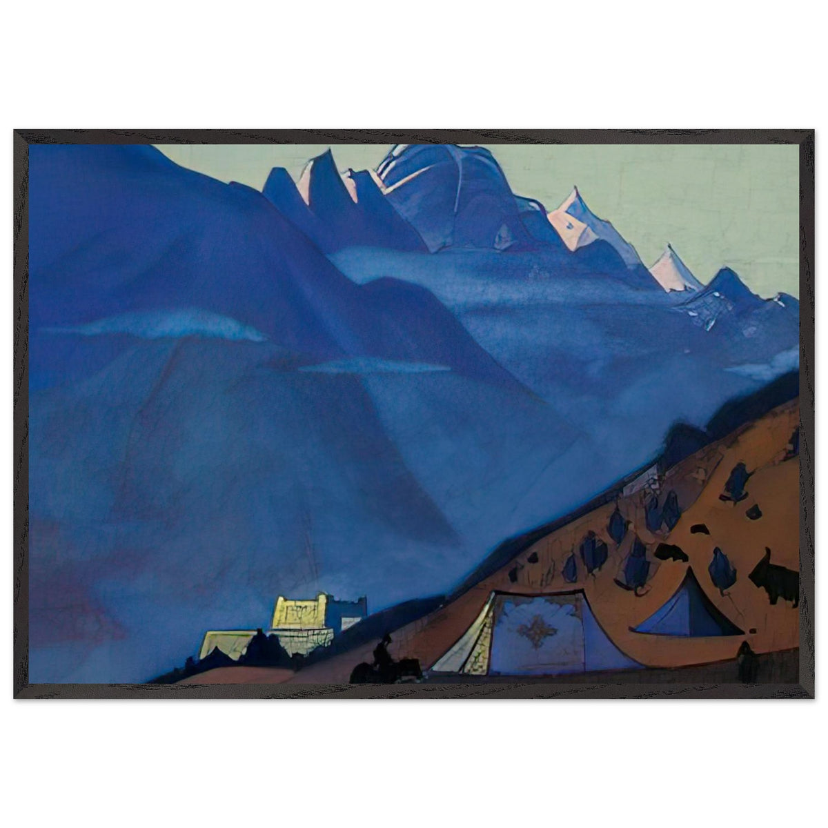 Tibetian Camp. Keilang by Nicholas Roerich, framed poster, view 3