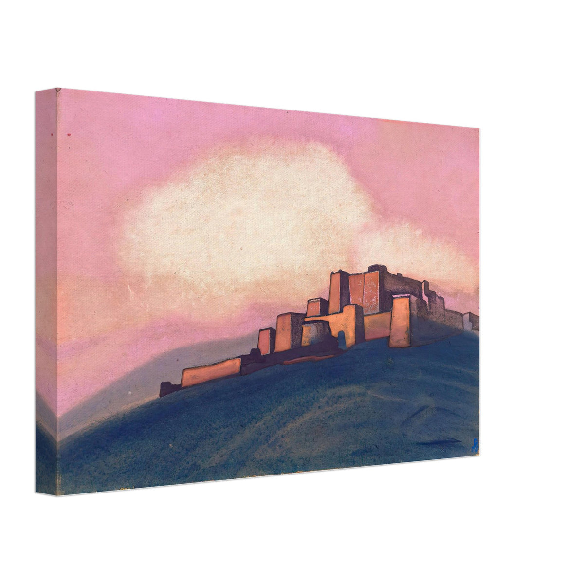 Tibetian Fortress by Nicholas Roerich, canvas, view 2