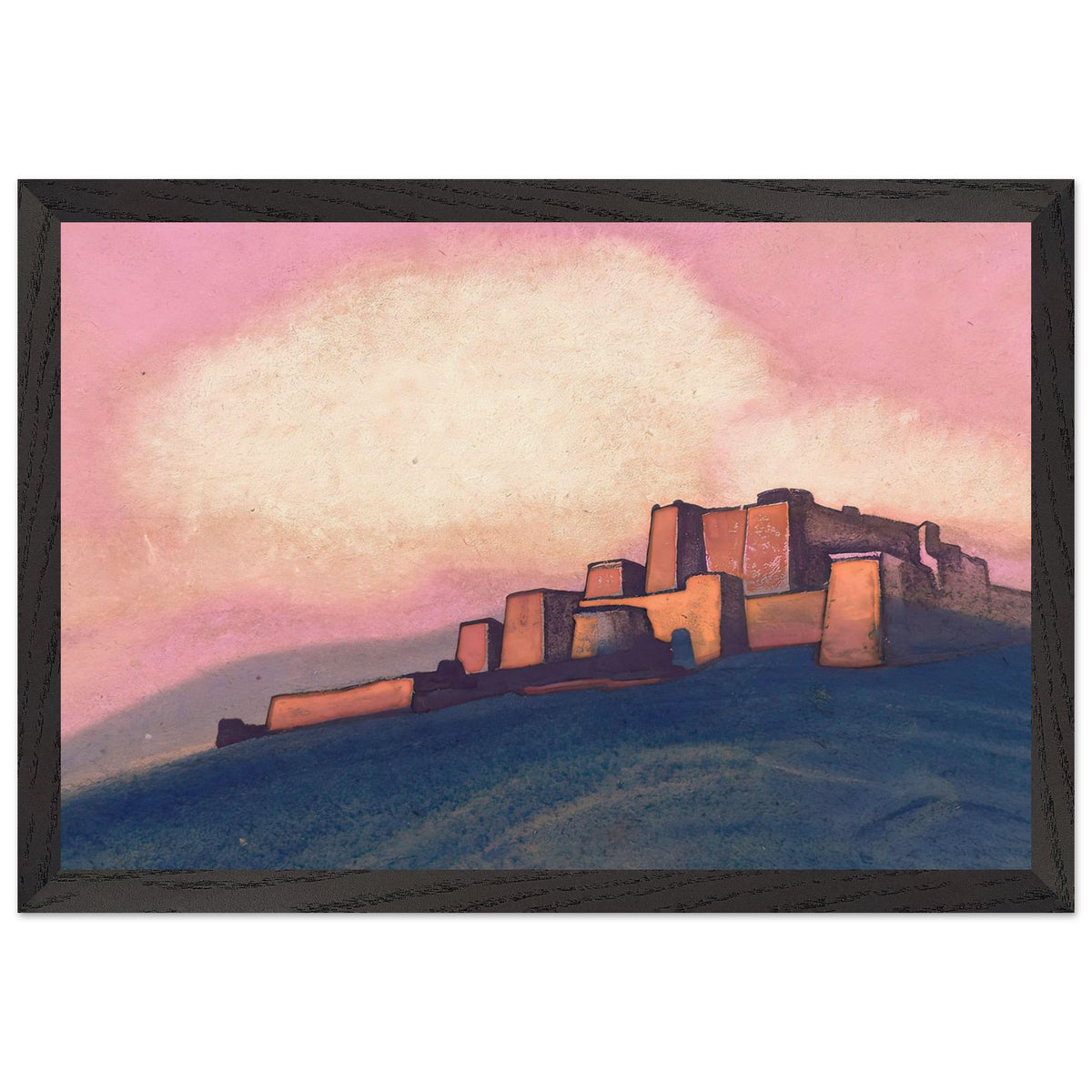Tibetian Fortress by Nicholas Roerich, framed poster, view 2