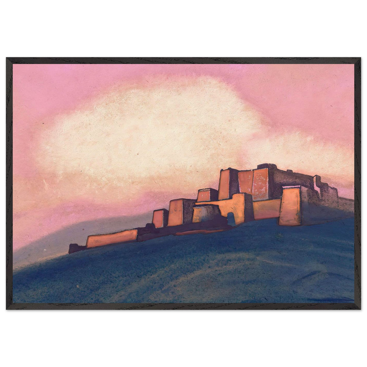 Tibetian Fortress by Nicholas Roerich, framed poster, view 3