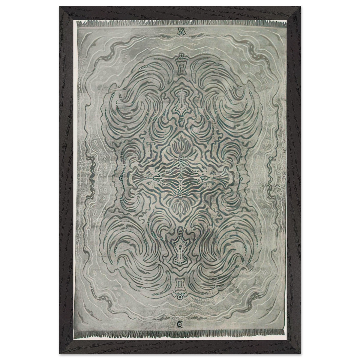 Tiger Carpet Design by Otto Eckmann, framed poster, view 2