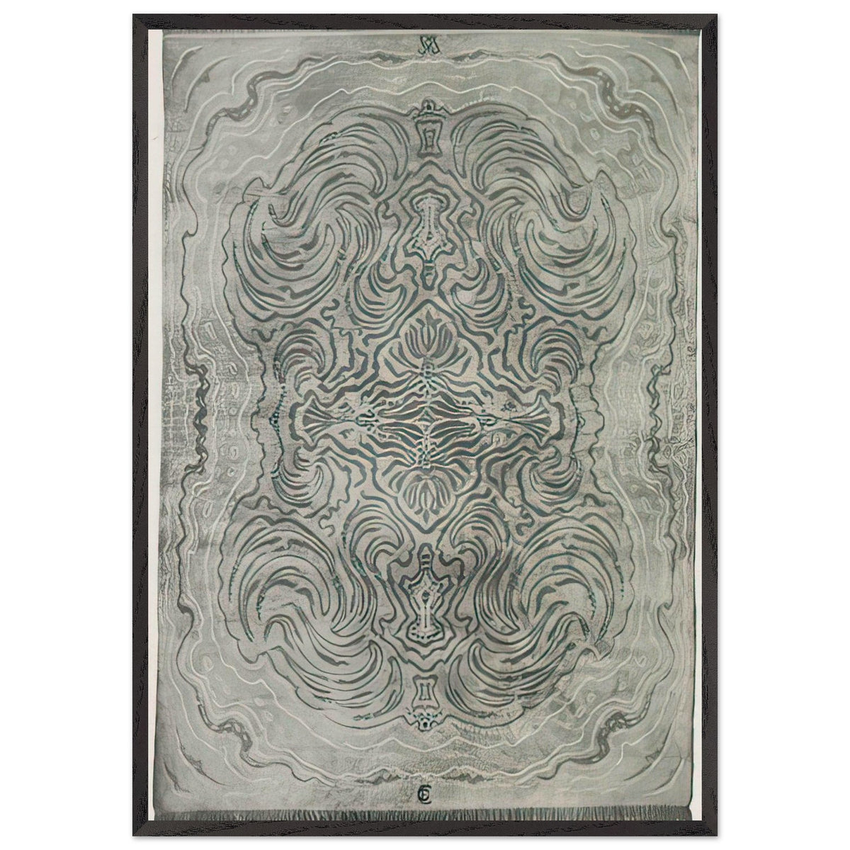 Tiger Carpet Design by Otto Eckmann, framed poster, view 3
