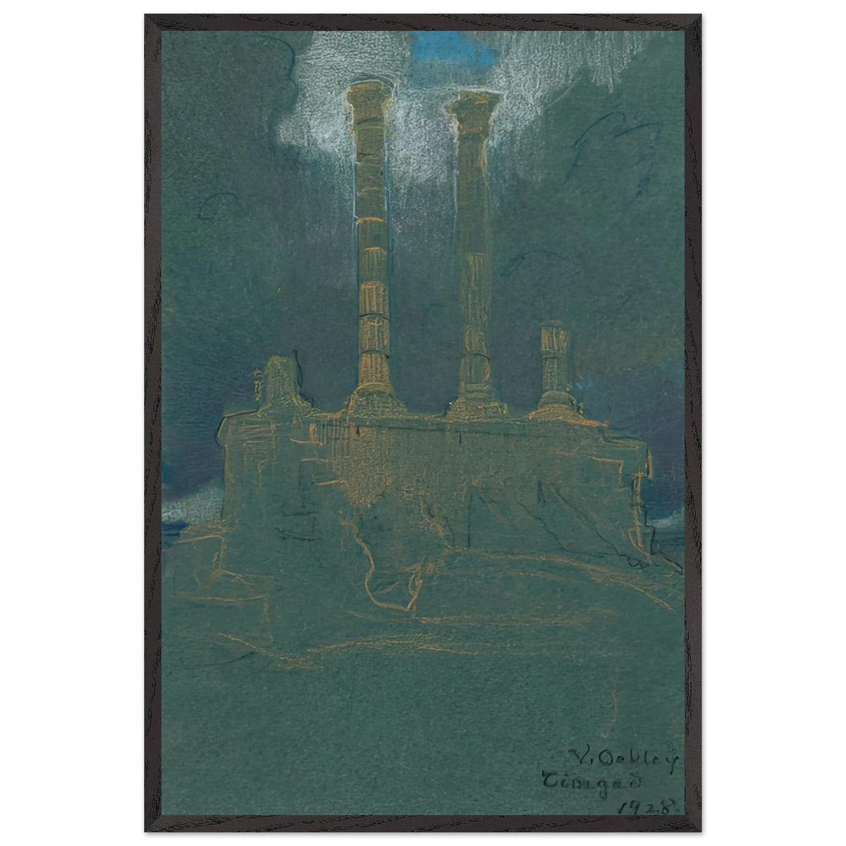 Timgad (Temple) by Violet Oakley, framed poster