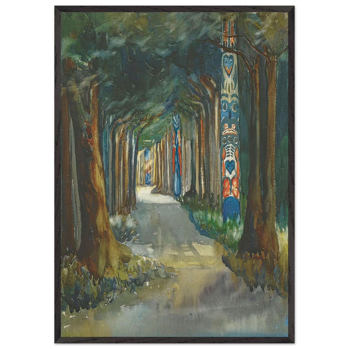 Totem Walk at Sitka by Emily Carr, framed poster, view 3