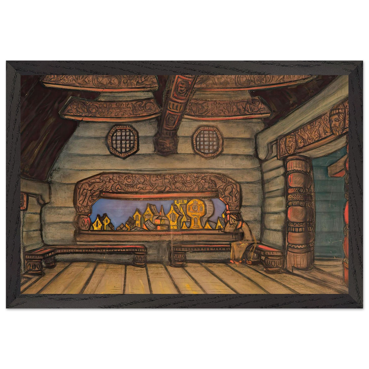 Tower Chamber of Yaroslavna by Nicholas Roerich, framed poster, view 2