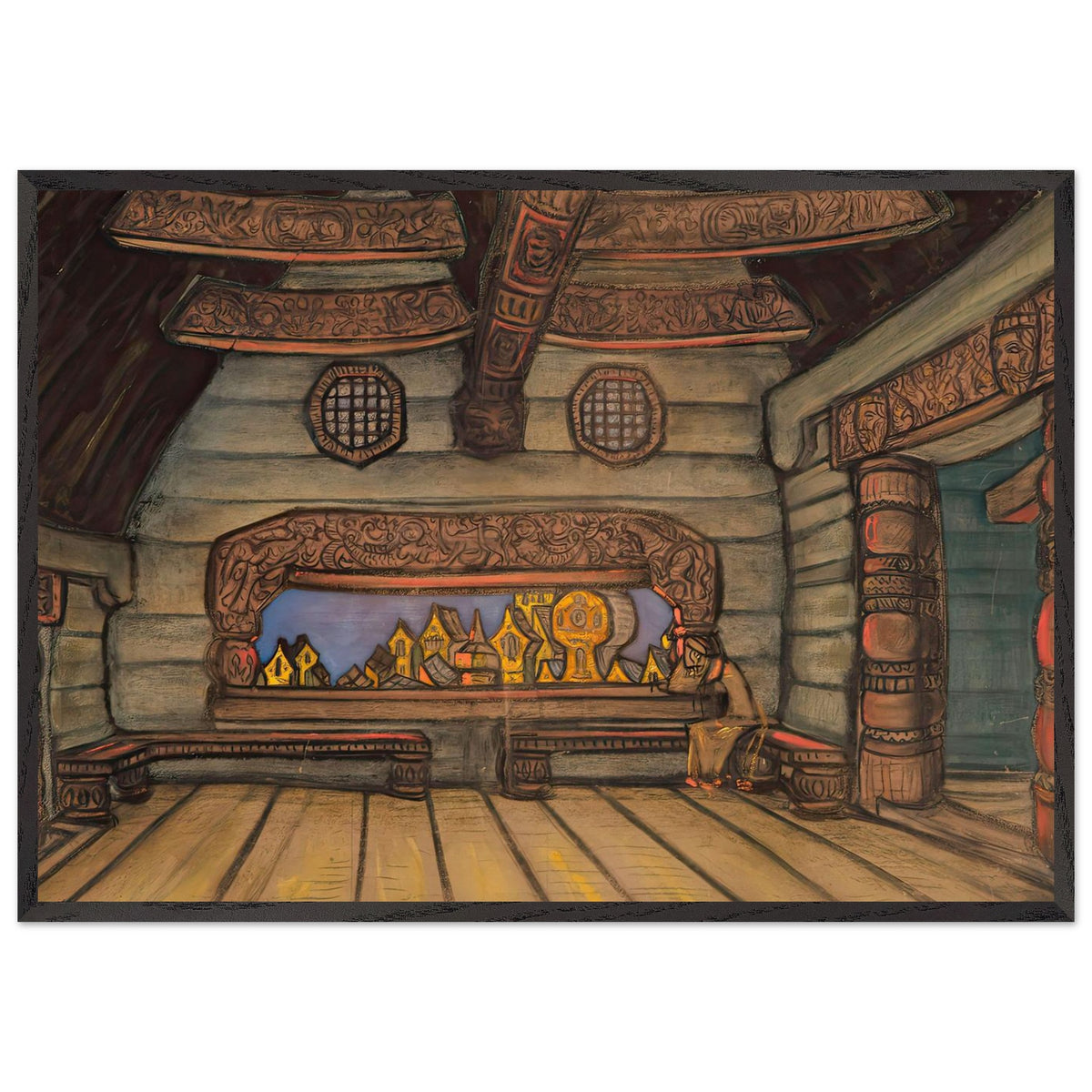 Tower Chamber of Yaroslavna by Nicholas Roerich, framed poster, view 3