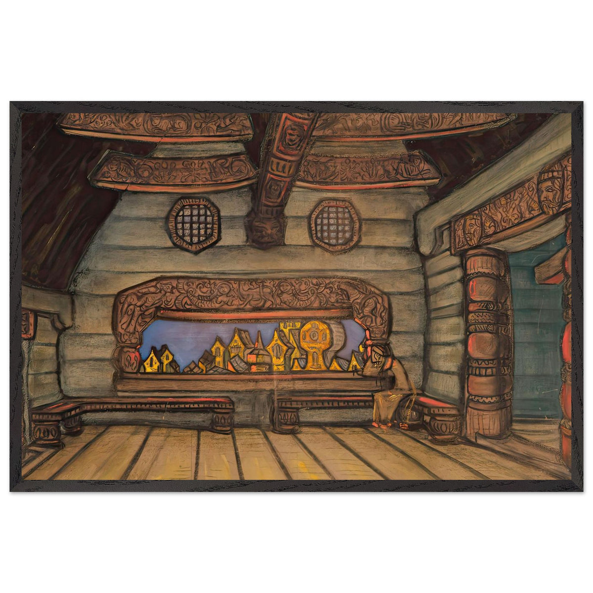 Tower Chamber of Yaroslavna by Nicholas Roerich, framed poster