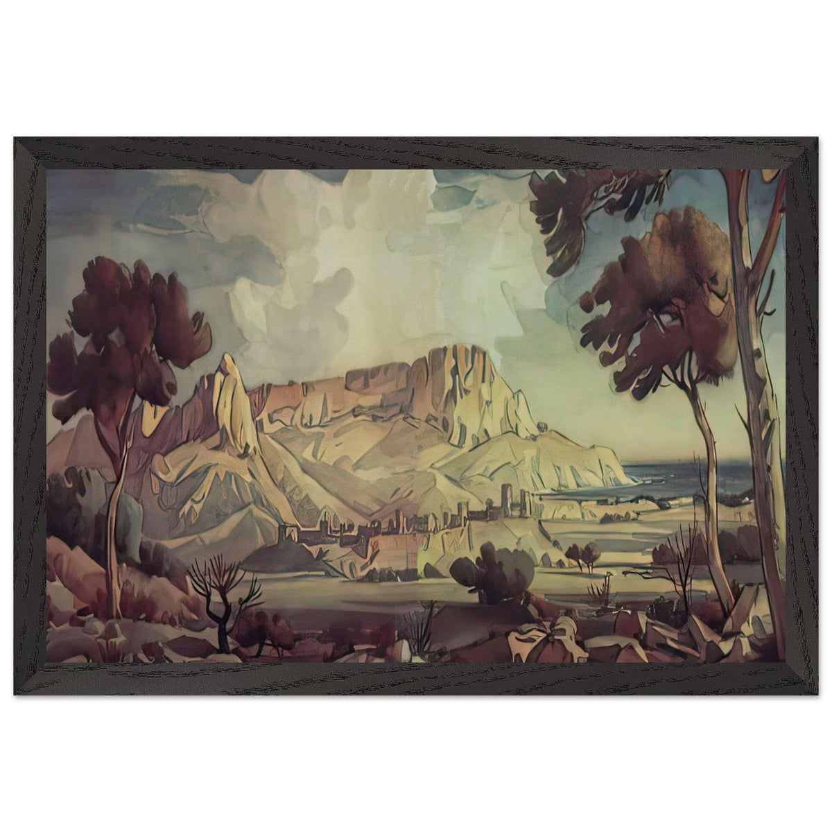 Town in the Valley by Konstantin Bogaevsky, framed poster, view 2