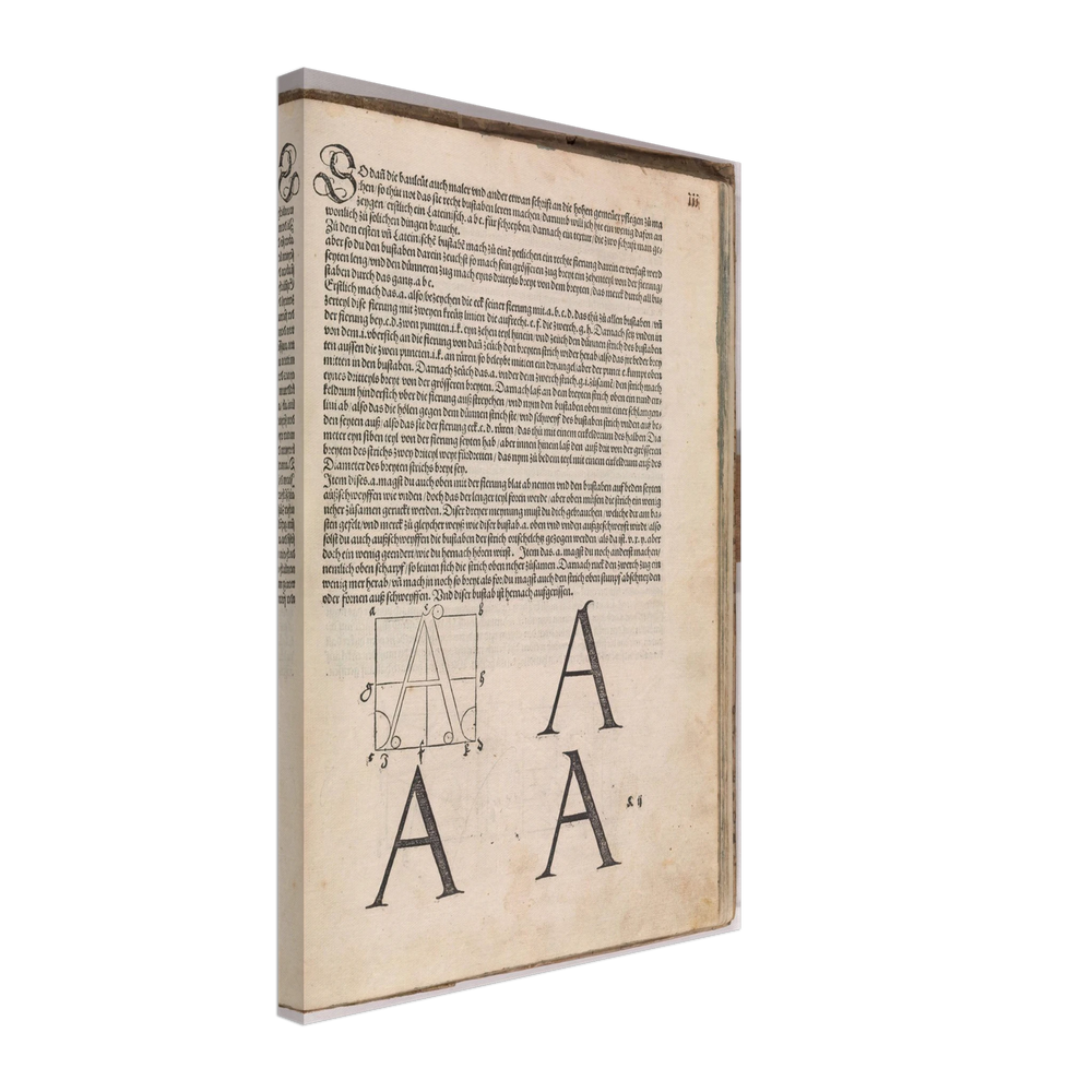 Treatise on Measurement by Albrecht Durer, canvas