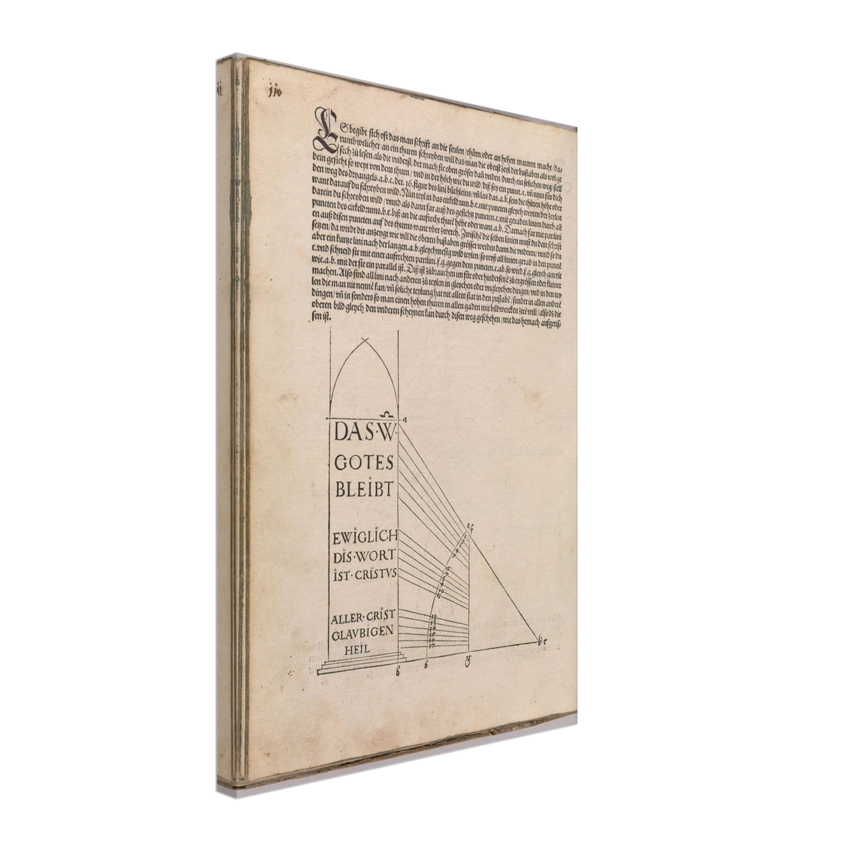 Treatise on Measurement by Albrecht Durer, canvas