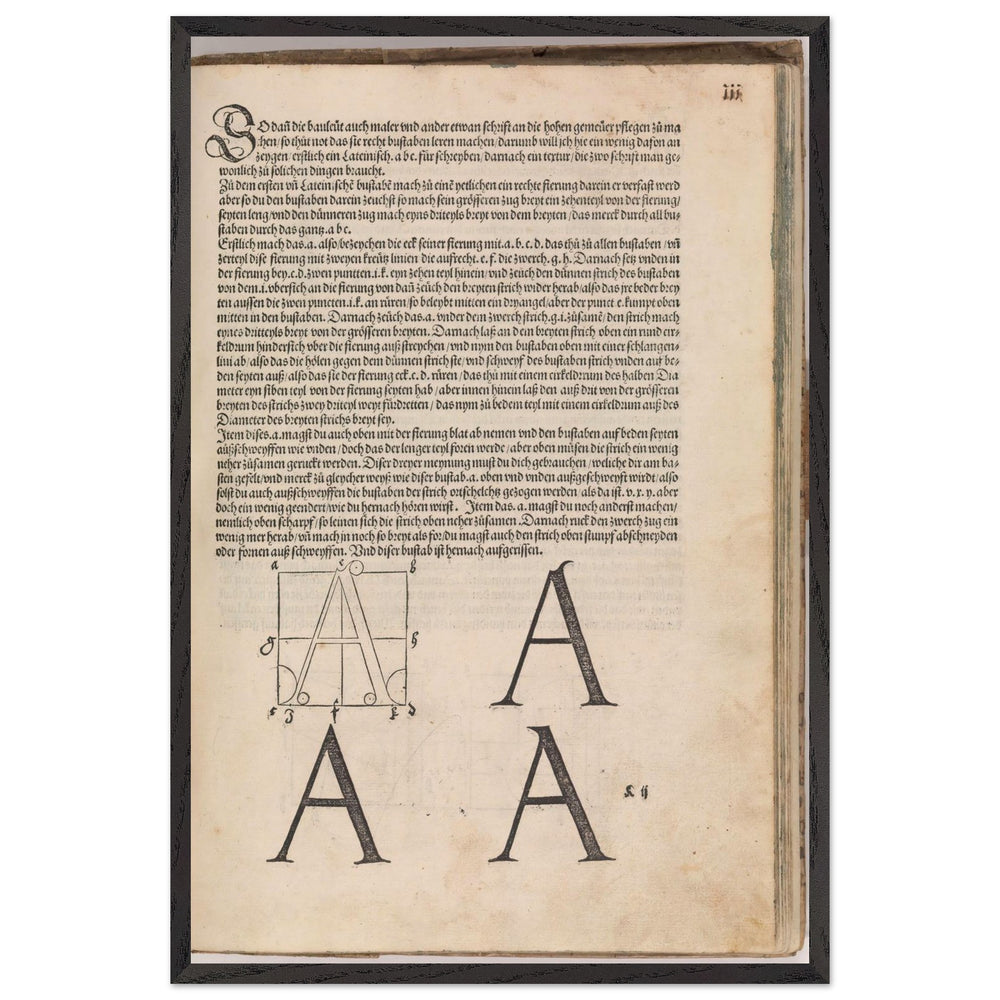 Treatise on Measurement by Albrecht Durer, framed poster