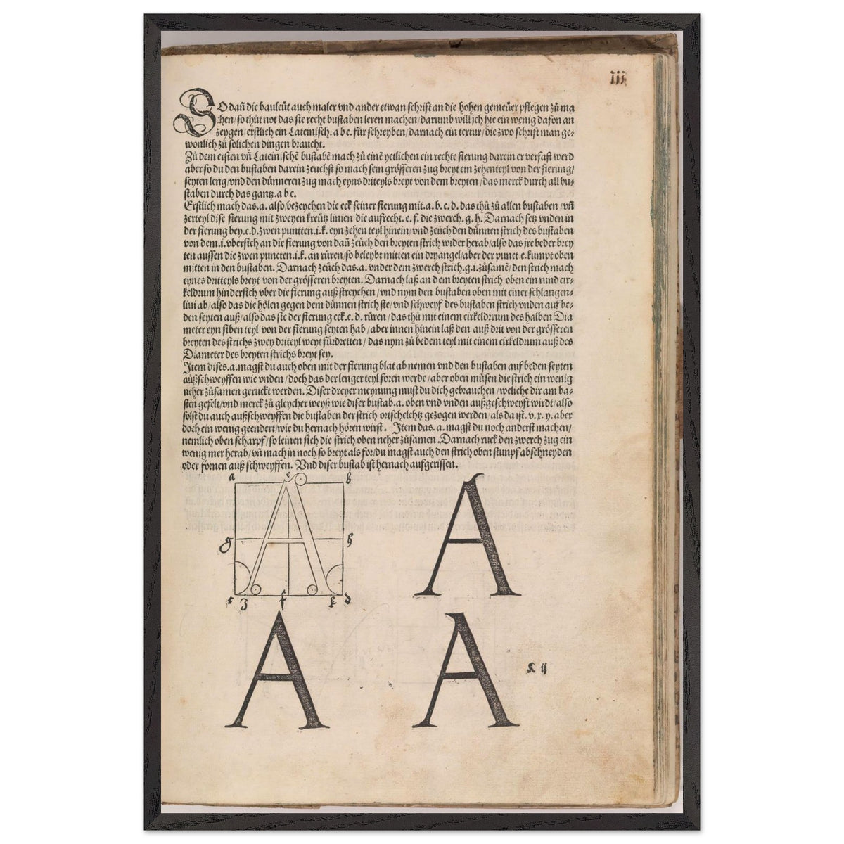 Treatise on Measurement by Albrecht Durer, framed poster