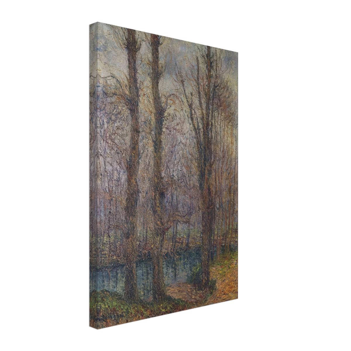 Trees by the River by Gustave Loiseau, canvas