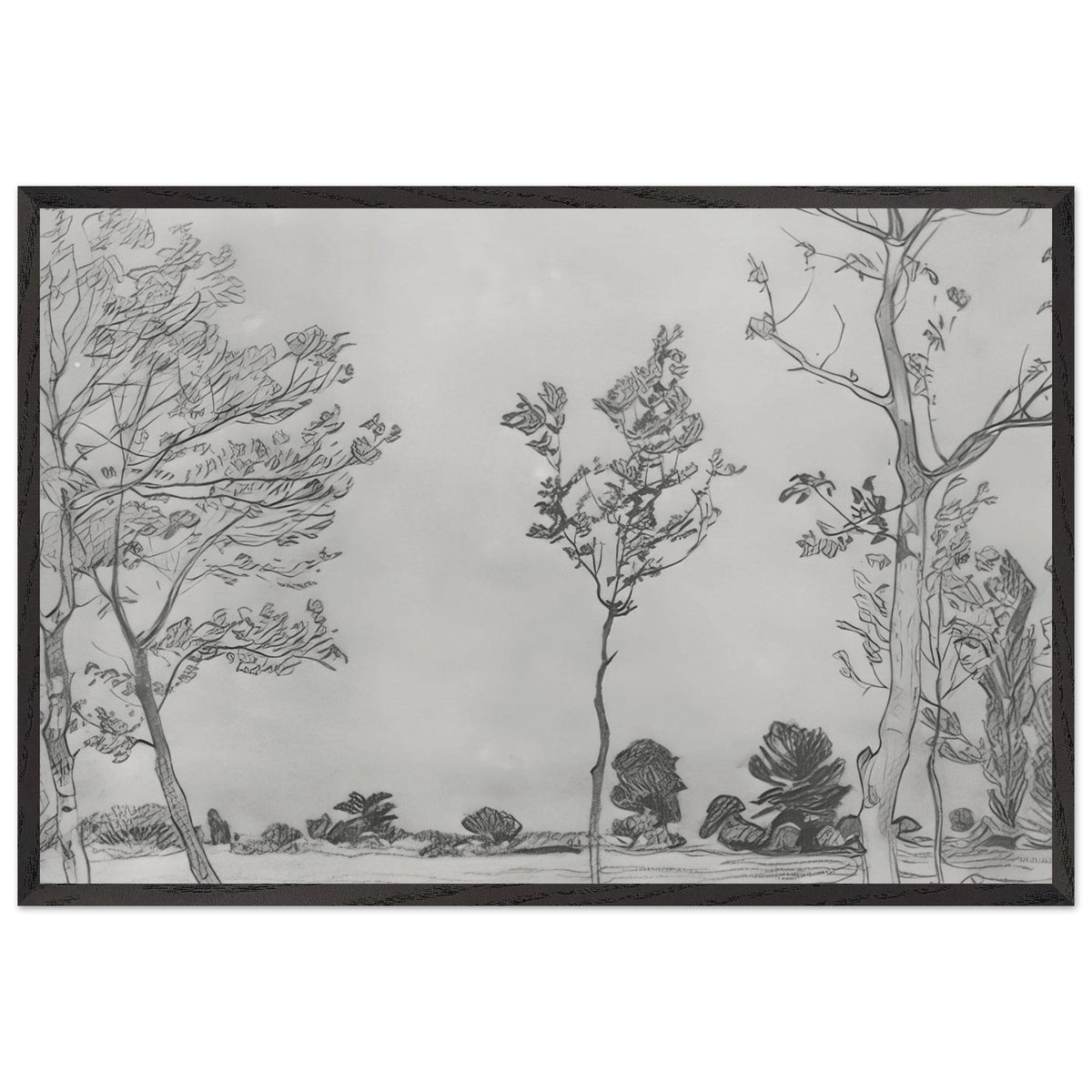 Trees in Baran-Eli by Konstantin Bogaevsky, framed poster