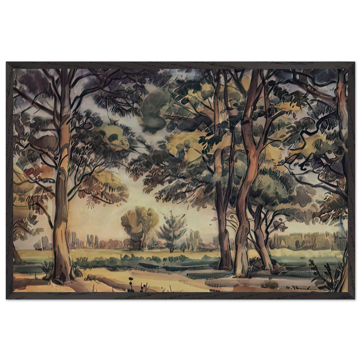 Trees by Konstantin Bogaevsky, framed poster