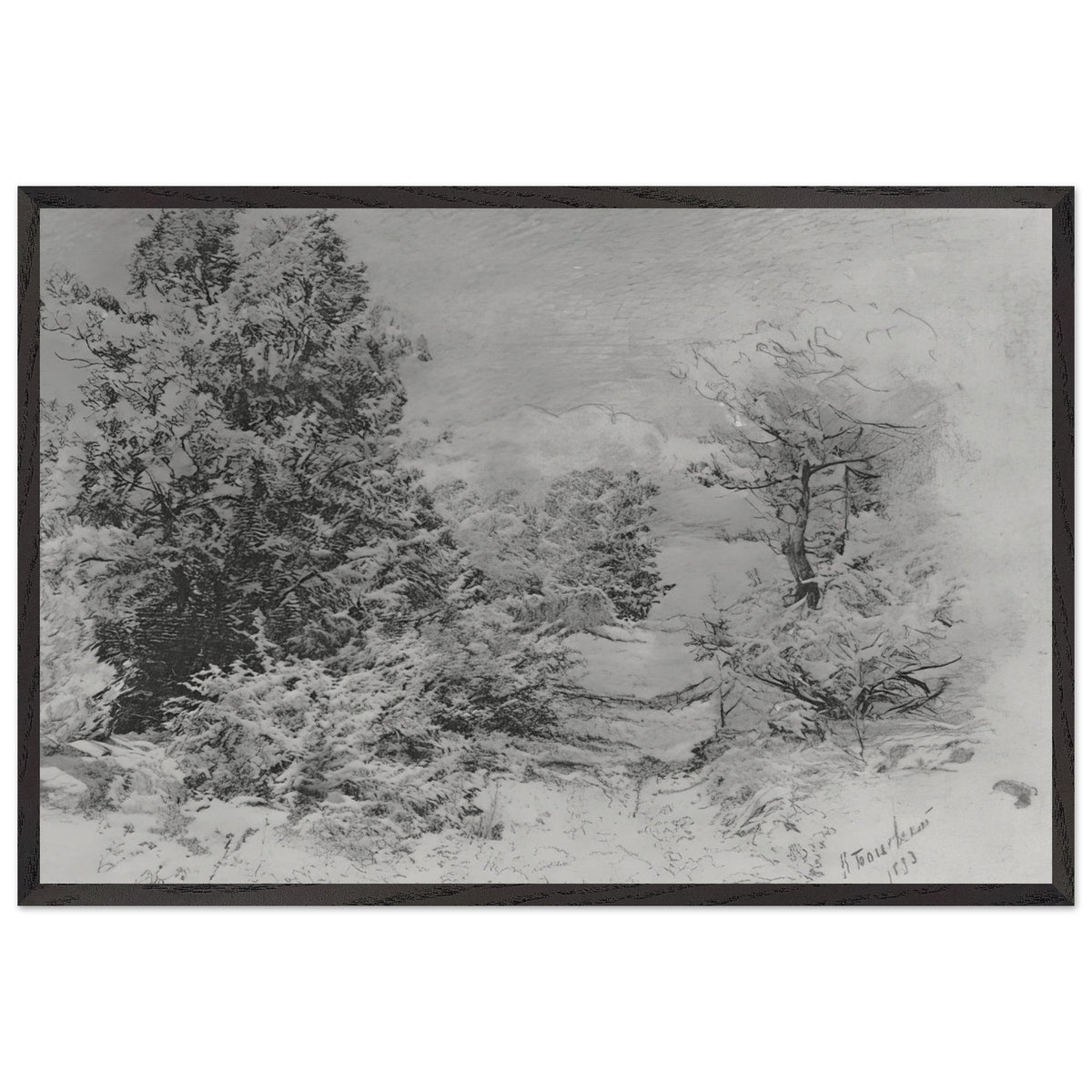 Trees by Konstantin Bogaevsky, framed poster