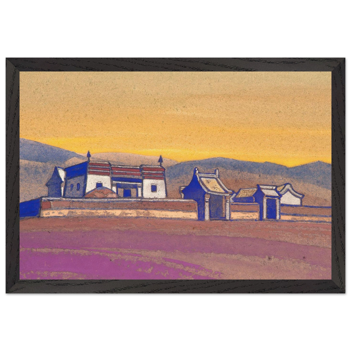 Tsagaan-Kure, Inner Mongolia by Nicholas Roerich, framed poster, view 2