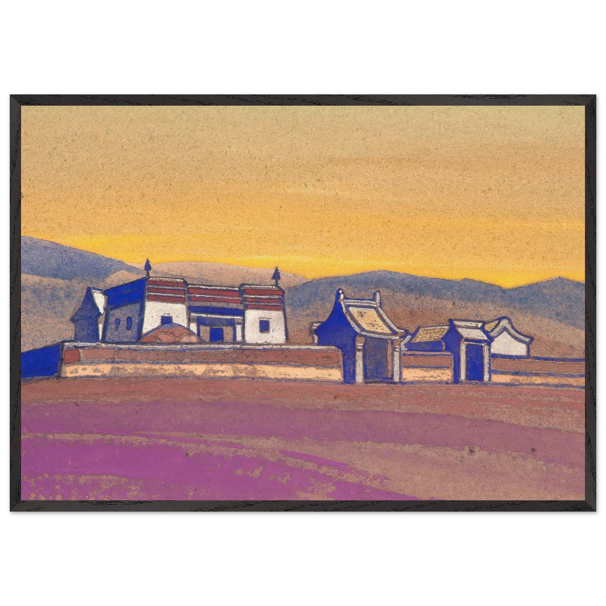 Tsagaan-Kure, Inner Mongolia by Nicholas Roerich, framed poster, view 3