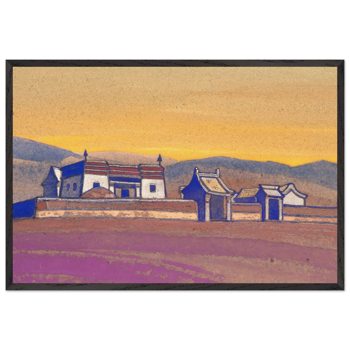 Tsagaan-Kure, Inner Mongolia by Nicholas Roerich, framed poster