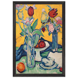 Tulips and Cups by Samuel Peploe, framed poster, view 2