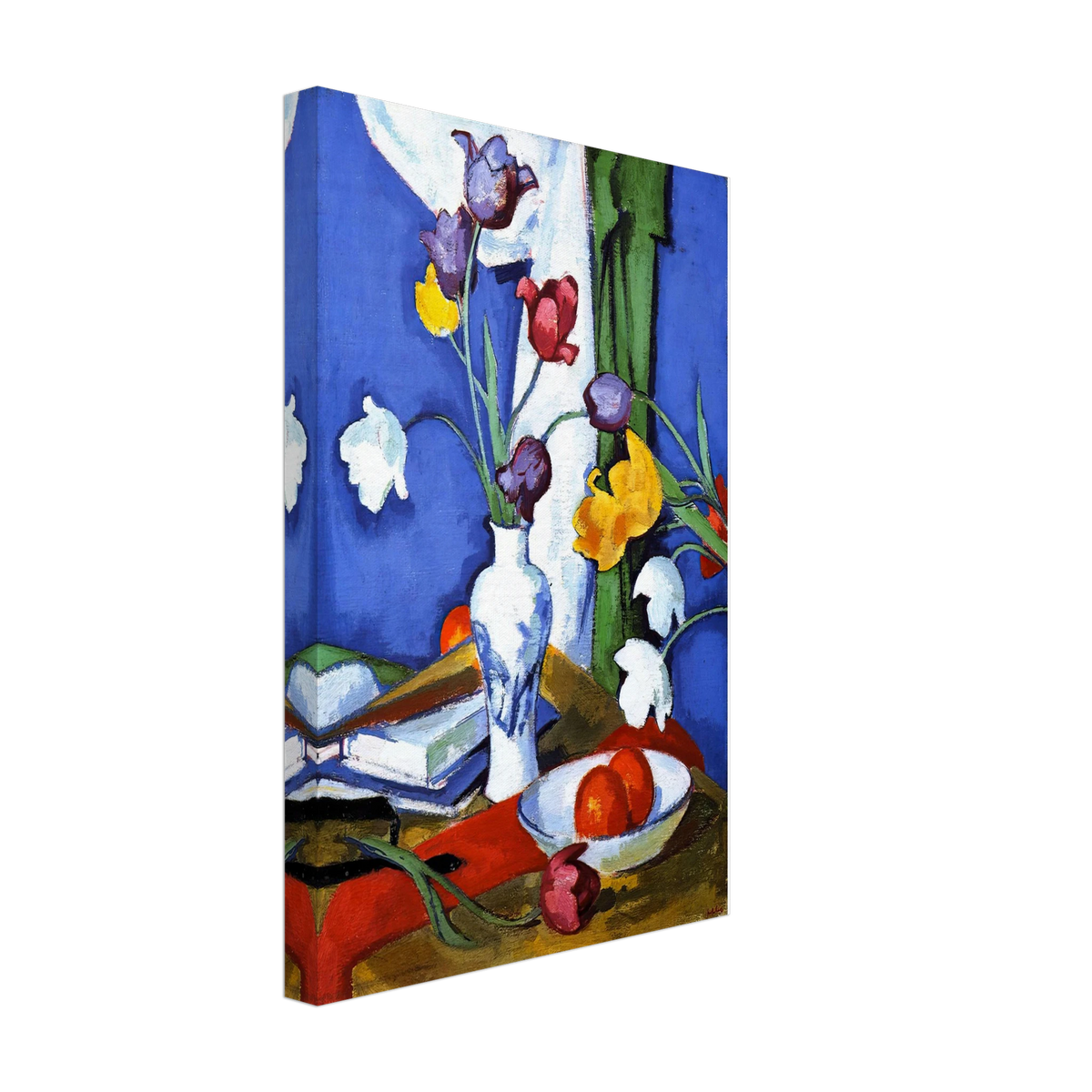 Tulips and Fruit by Samuel Peploe, canvas, view 2