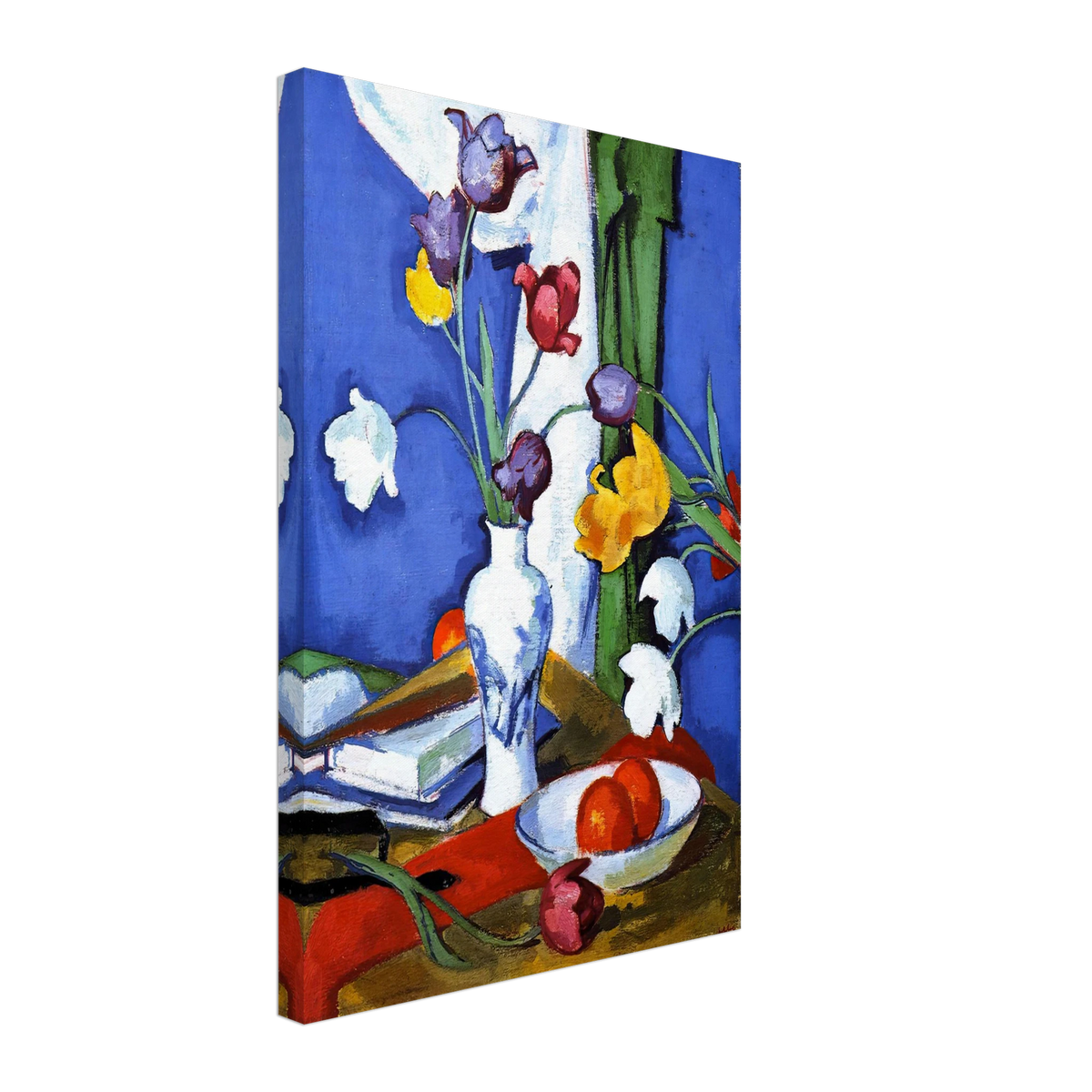 Tulips and Fruit by Samuel Peploe, canvas