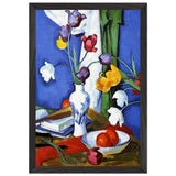 Tulips and Fruit by Samuel Peploe, framed poster, view 2