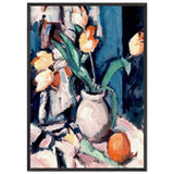 Tulips in a Brown Jar by Samuel Peploe, framed poster, view 3