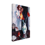 Tulips in a White Vase by Samuel Peploe, canvas, view 2
